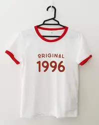 21st birthday gift for her ringer tee 1996 Letter Printed T-Shirt Women Graphic tshirt Girl Birthday Tumblr Hipster Tops Tee