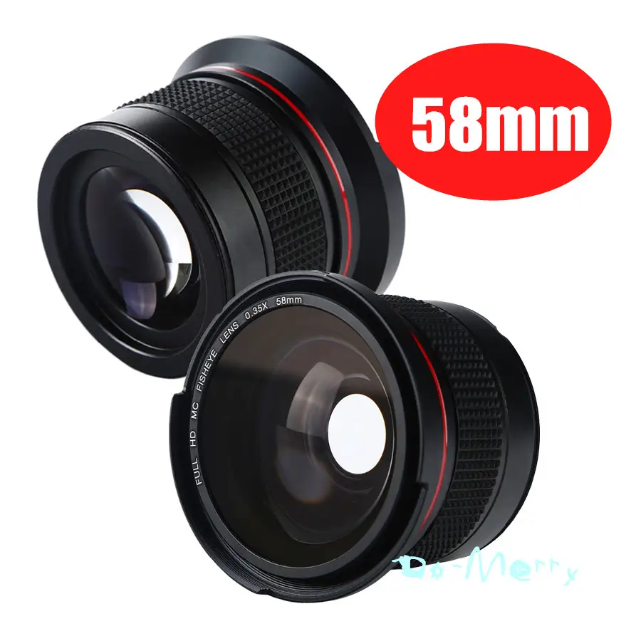 Objectif Fisheye 0.35x 58mm Pour Canon – Grand Angle Super Fisheye – Neuf