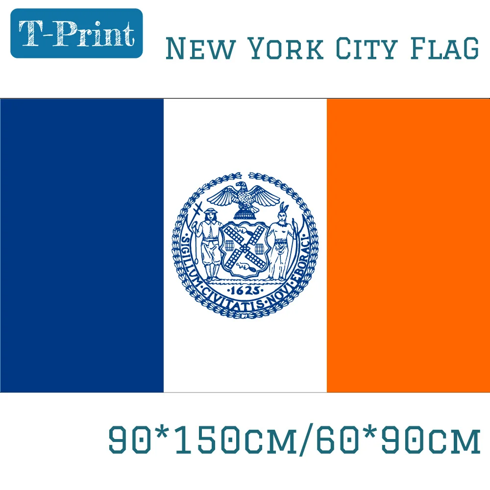 3x5 FT USA City of New York Flag 60*90cm 90*150cm Flag Custom Polyester Banners For Campaign