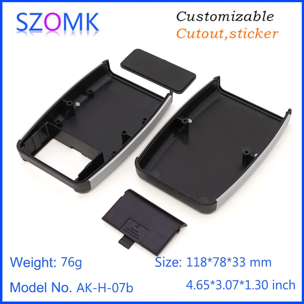 1 Piece118*78*33mm 9V battery handheld plastic box for electronics case szomk high quality plastic control enclosure pcb design