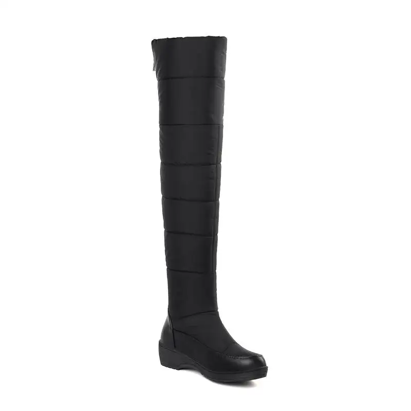 ASUMER 2021 New keep Warm Snow Boots For Women Platform Shoes Thigh High Boots Zip Thick Fur Over The Knee Boots EUR Size 35-44