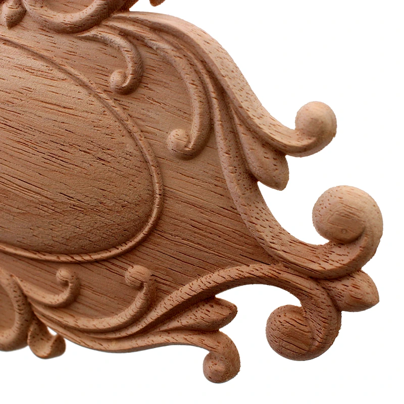 VZLX Home Wedding Decoration Accessories Furniture Appliques Wood Carving Corner Wooden Decor Frame Wall Door Woodcarving Decal