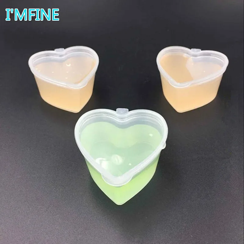 100pcs/lot- 45ml PP heart square shaped seasoning box Disposable tasting cup Salad sauce Take-out packaging seasoning cup