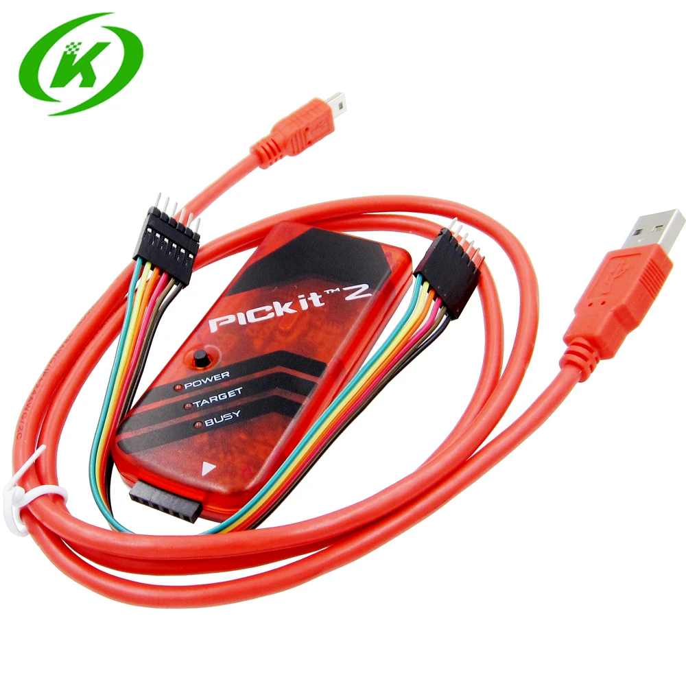 5sets/lot PICKIT2 PIC Kit2 Simulator PICKit 2 Programmer Emluator Red Color w/USB cable Dupond Wire