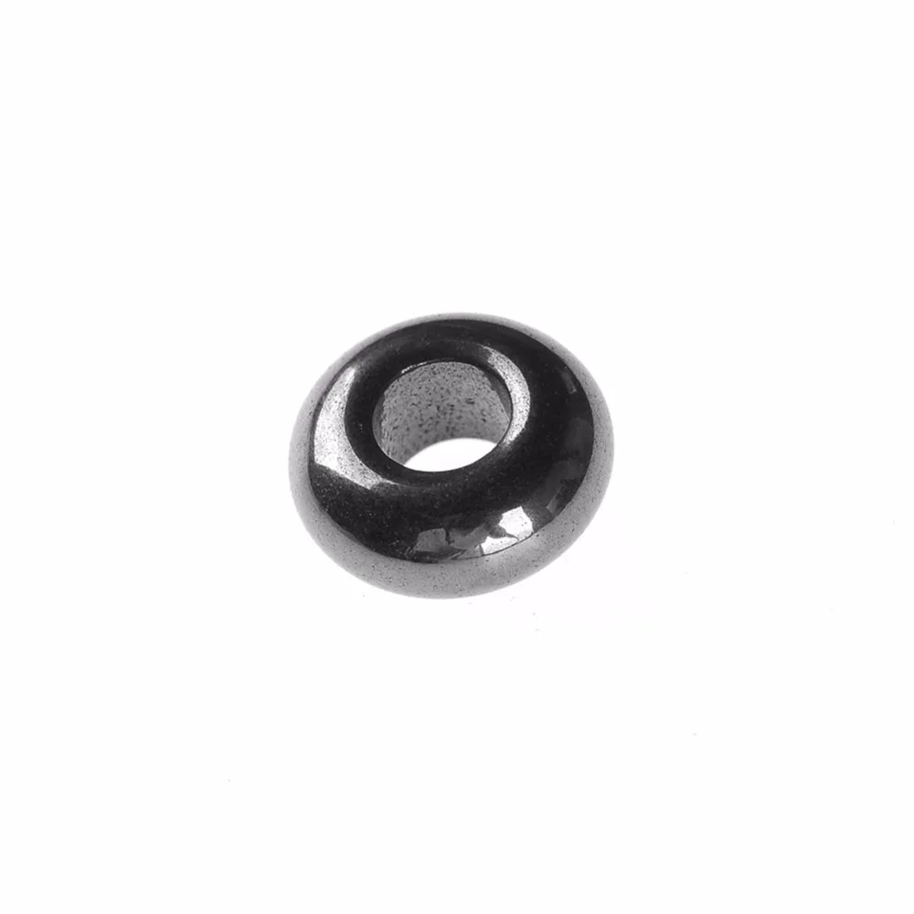 Natural Stone Hematite Black Round Pendant 14*14mm Non-magnetic Bead Charm Jewelry Diy Necklace Making Accessories For Women Men