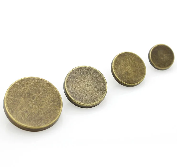 30pcs Rushed Round bronze Buttons 30pcs/lot Metal Button flat Mirror Suit Jacket Coat Pure Bucklemetal Buttons