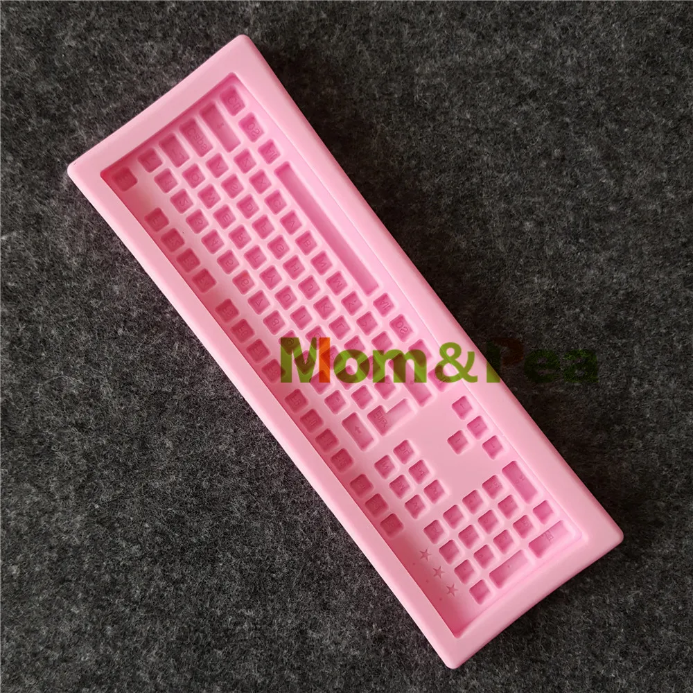 Mom&Pea 1205 Free Shipping Keyboard Silicone Mold Cake Decoration Fondant Cake 3D Mold Food Grade