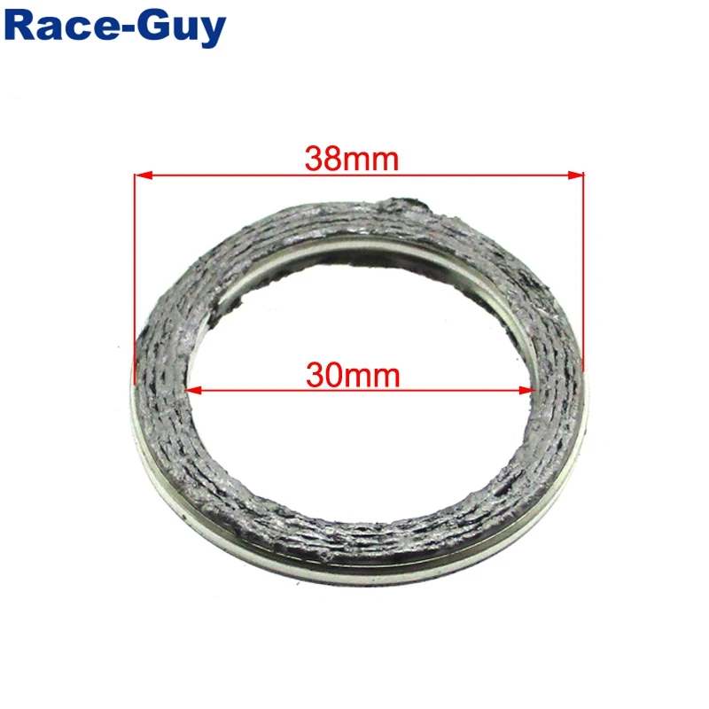 10PCS ID=30mm OD=38mm Exhaust Pipe Gasket For 200cc 250cc Pit Dirt Bike ATV Quad 4 Wheeler Motorcycle Scooter Moped