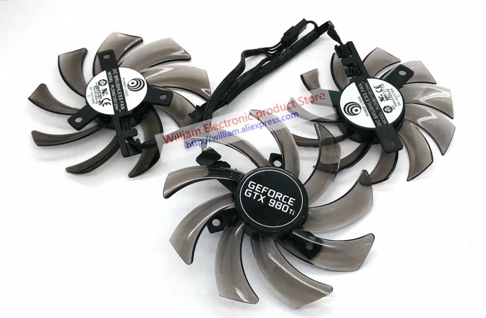 New Original for GEFORCE GTX980Ti Graphics card cooling fan PLD08010S12HH DC12V 0.35A FONSONING