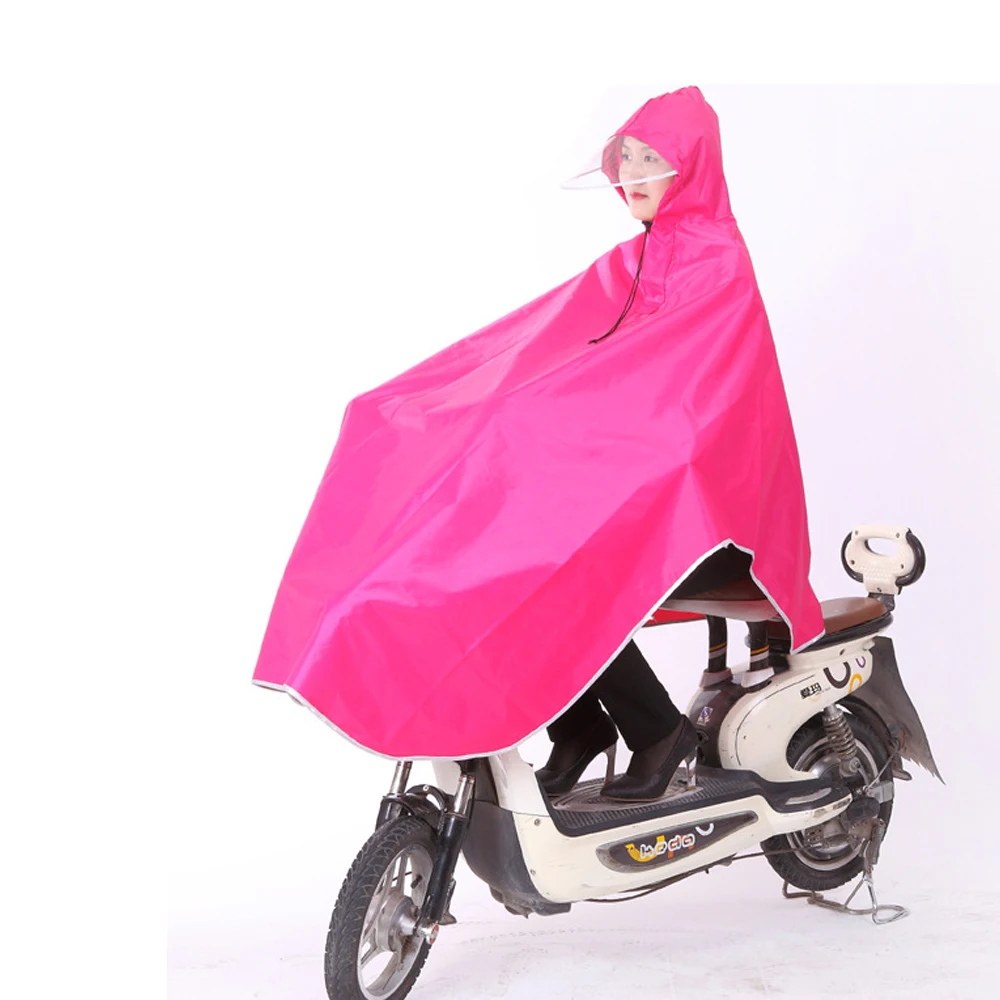 Rain Poncho Bike Hooded Cape Raincoat Withraincover Ponchos Adults Hoods Hood Cloak Waterproof Riding Cycling Scooter