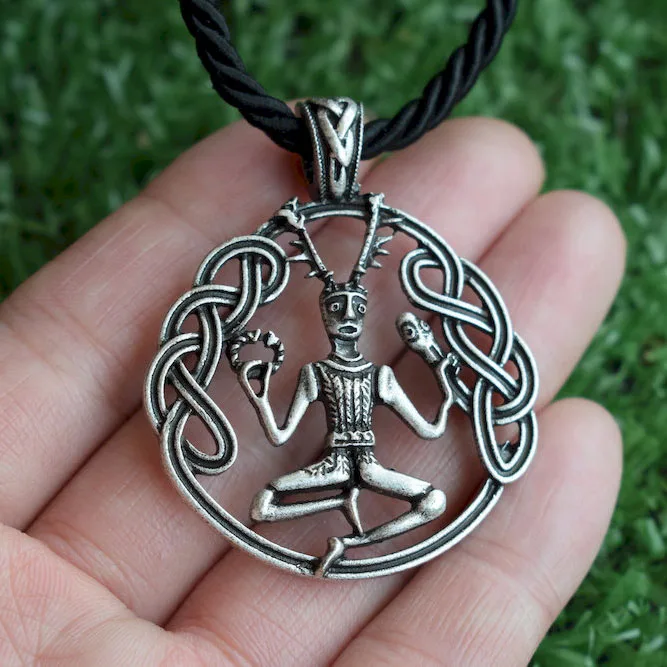 SanLan 1pcs Cernunnos Pendant Celtics Forest God Copper Handmade Jewelry