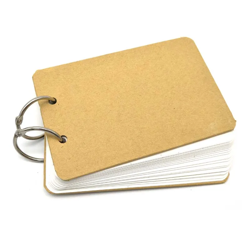 

10pcs/set 2 Rings Kraft Paper Notepad Yellow Cardboard Notebook Loose Leaf 80 Sheets Recycle Paper Memo Pads Note Pads Refilled