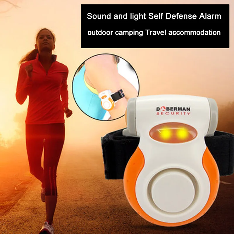 

Water Resistant Jogger Alarm Bright Flashing Light 110dB Loud Sound Alarm Self-Defense for Night Biking Walking Running Sports