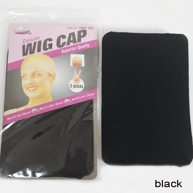 100PCS(50Packs) Deluxe Wig Cap Stretchable Elastic Hair Net Snood Nylon Stretch Mesh for Making Wig Weaving Cap 2PCS/PACK