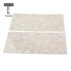 Tooyful 2 Pieces DIY Guitar Blank Material Purfling Sheet Head Veneer Shell White Pearl Guitar/Bass Decorative Accessory