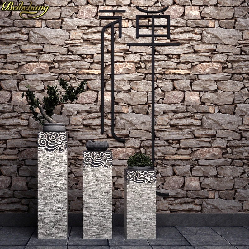 Beibehang papel de parede خمر الحنين الثقافة المصرية القديمة حجر فندق خلفية العتيقة ثلاثية الأبعاد ورق حائط الخلفية