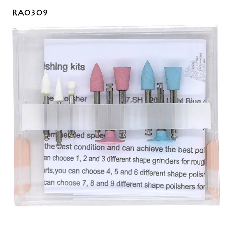 Original Resin Base Composite Polishing Kits RA0309 For Low Speed Handpiece 9 pcs