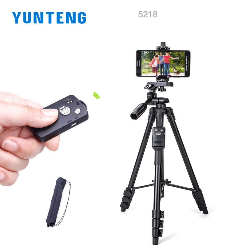 Yunteng 5218  Camera Tripod Self-Portrait Monopod Bluetooth Remote Control Selfie Phone Clip image 3
