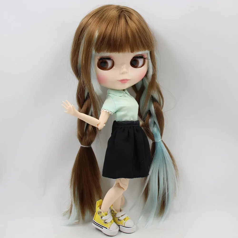 ICY DBS Blyth Doll No.BL0623/6909 Brown mix blue hair white skin Joint body Neo 1/6 anime ob24