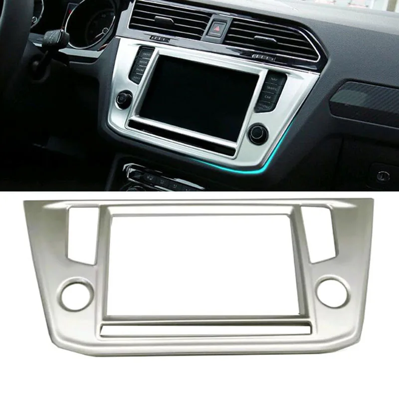 

car Inner Dashboard GPS Navigation Panel Cover Trim For VW Tiguan 2nd Gen 2016 2017