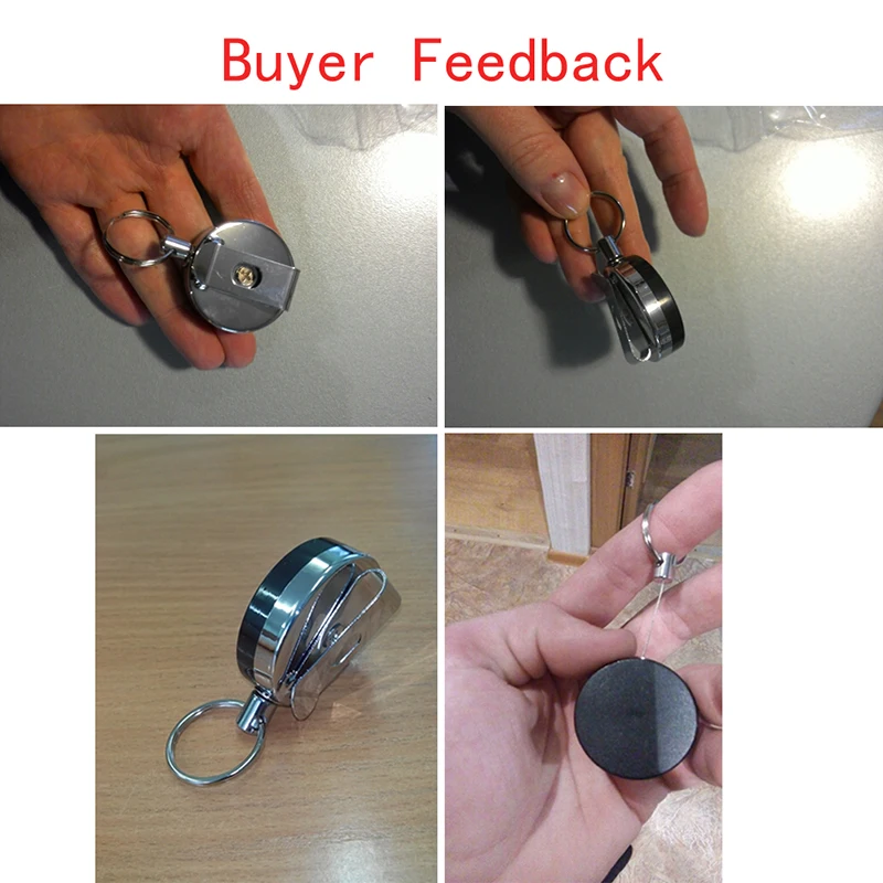Portable Mini Key Buckle Metal Body Steel String Safety Key Holder Keyring Retractable Rope Keychain Anti-Lost Key chain Gift VL