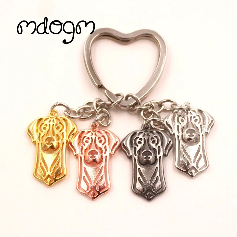 Cute Doberman Dog Animal Gold Silver Plated Metal Pendant Keychain For Bag Car Women Men Key Ring Love Jewelry Purse K025