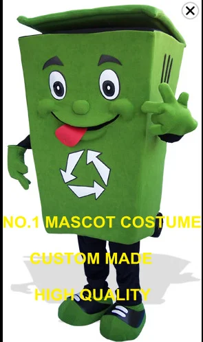 Recycle trash can mascot costume adult size waste ash bin garbage can anime costumes advertising mascotte fancy dress kits 1750