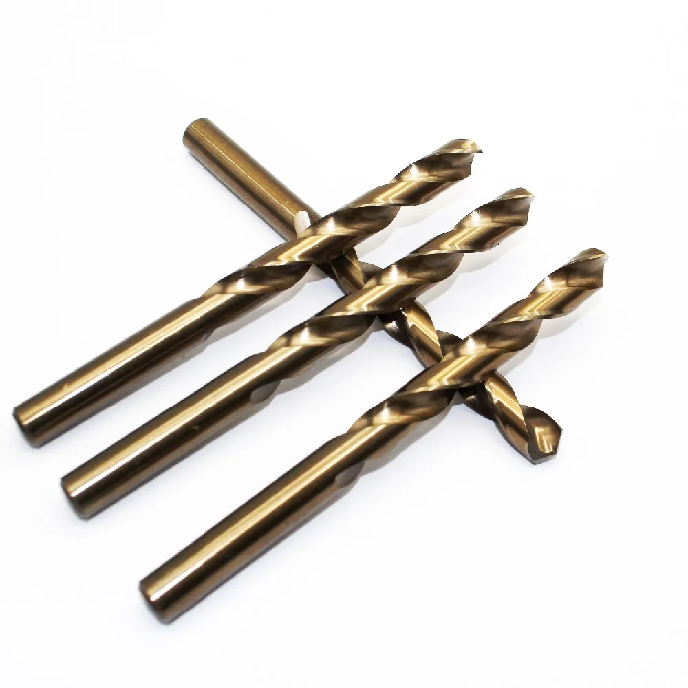 1PC Twist Drill Bit10.1 10.2 10.3 10.4 10.5 10.6 10.7 10.8 10.9 11 mm HSS-CO M35 Cobalt Steel Straight Shank For Stainless Steel