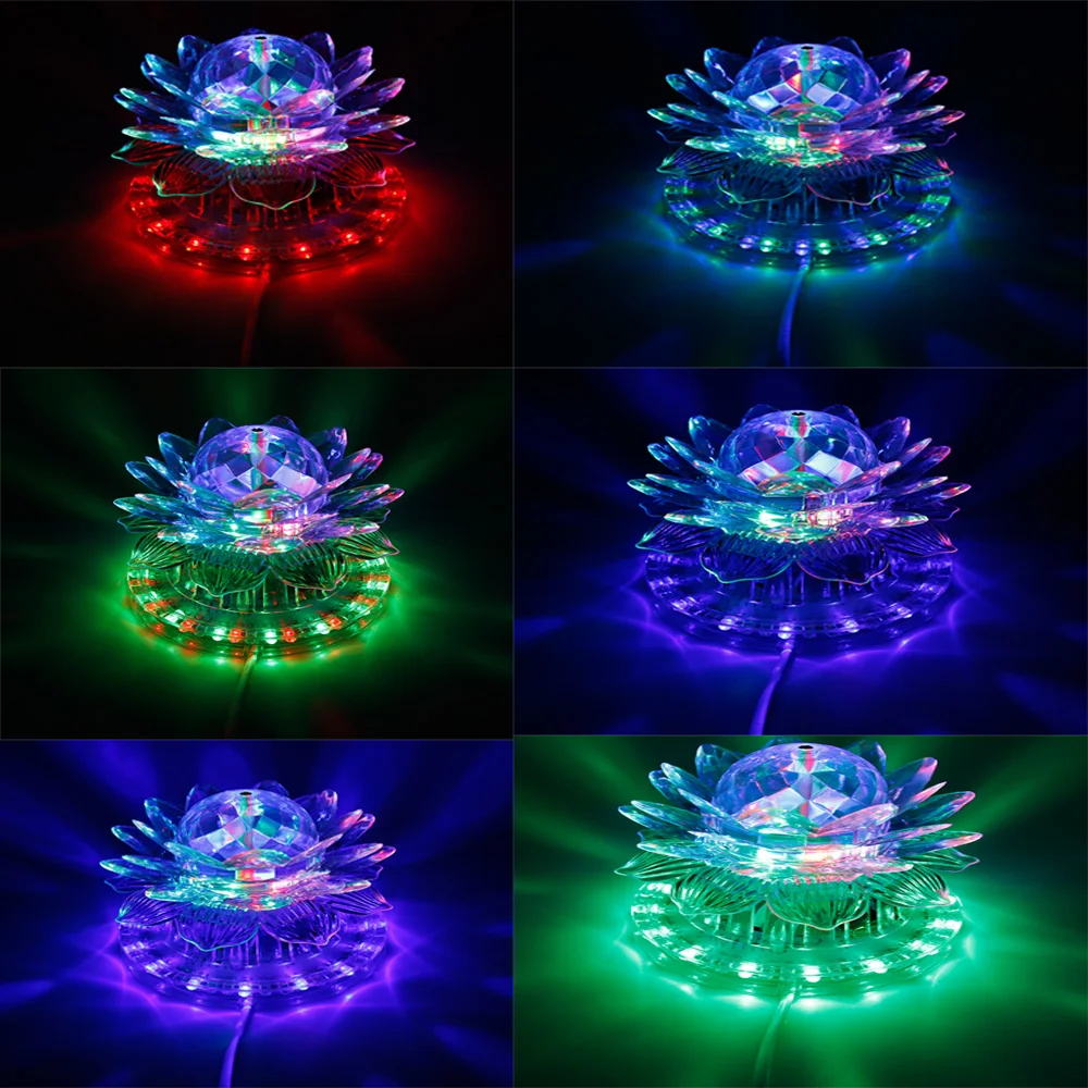 Disco RGB Led Stage Light Auto Rotating Ball Lamp Effect Magic Party Club Lights For Christmas Home KTV Xmas Wedding Show Pub