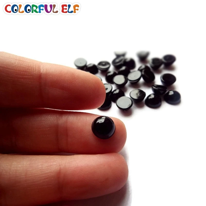 Wholesale Black Eyes Flat Back 4mm/5mm/6mm/8mm/10mm/12mm Animal Plastic Eyes Craft Teddy Bear Eyes For Amigurumi Crochet Doll