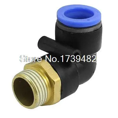 16mm Hole 1/2 PT External Threaded L Shape Pneumatic Quick Fitting Joint