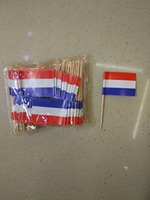 300Pcs Pack Holland Toothpick Flags Netherlands Food Picks Cake picks Cupcake Fruit Cocktail Sticks Dutch Toothpick Flags
