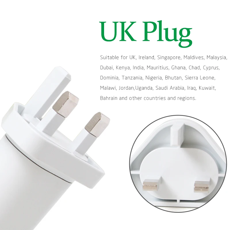 Dual usb Interface UK Adapter 5V 2.4A Charger Travel Power Plug Converter plug 3 Pin Socket UK Ireland Singapore Maldives Dubai