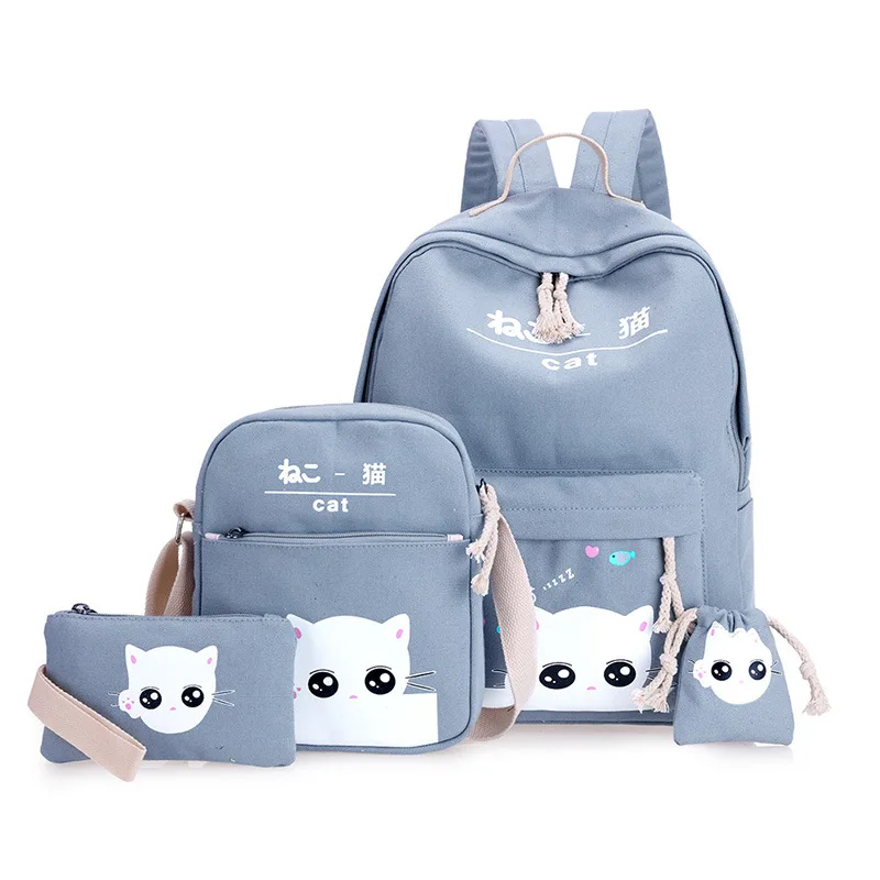 Satchel school bags 4 set /pcs School orthopedic satchel Backpacks for children School bag for girls mochilas escolares infantis