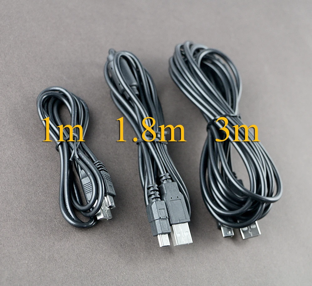 

1PC 1m 1.8m 3m USB Power Charger Charging Cable Cord For Playstation 3 For PS3 Controller Accessories Black