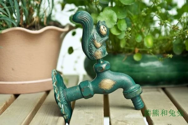 Garden leading garden faucet washing machine tap tap green antique antique faucet squirrel