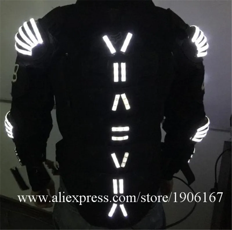 LED luminous armor light Up Jacket glowing costumes for dancing performance clothes dj stage dance wear party supplies