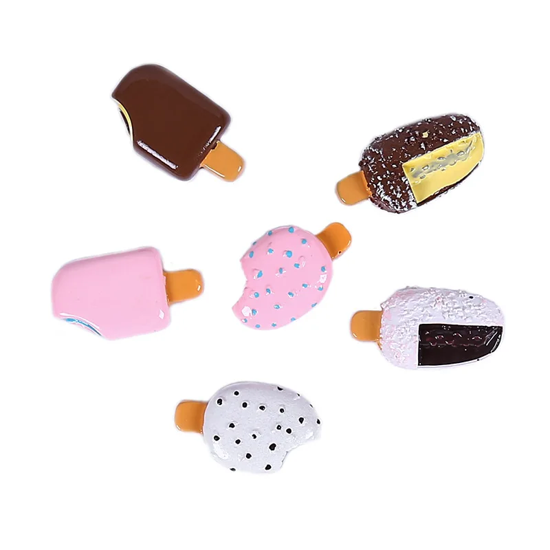 8Pcs/Lot Chocolate Ice Cream DIY Slime Supplies Accessories For Slime Filler Miniature Resin Kids Polymer Plasticine Gift