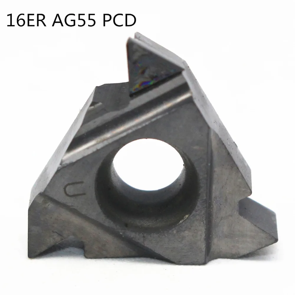 CNC Thread Blade Leather Cutter Tool, 11IR A55 A60 16ER/IR AG55 AG60 PCD CBN, carboneto, CNC