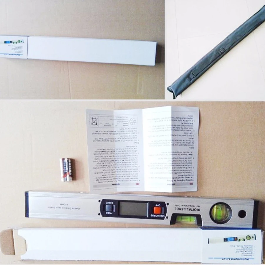 SP400 Digital Protractor Angle Spirit Level Large LCD Finder Promotional Two Buttons Digital with Dual Blister Magnetic
