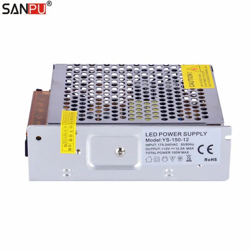 SMPS LED Switching Mode Power Supply 150w 12v 12a Constant Voltage Switch Driver 220v ac/dc Lighting Transformer for LEDs Indoor