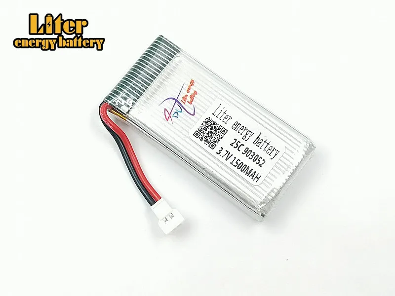 3.7V 1500mAH Lipo Battery For  X5SC X5SW X5uw x5uc x5hw x5hc H11D H11C 3.7 V 1500 mAH 25C discharge SM/JST 903052