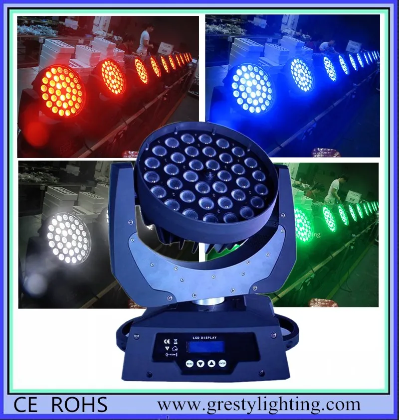 

4 шт./лот 36 10 Вт rgbw zoom wash led moving head