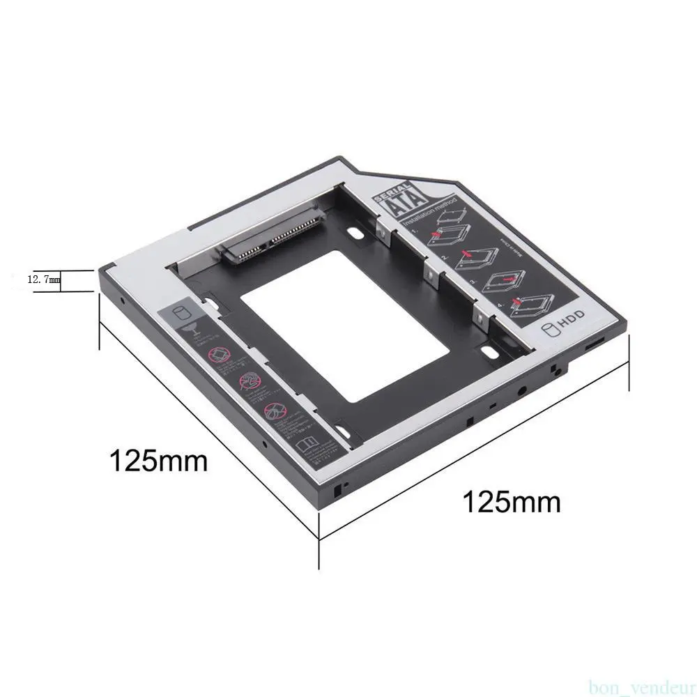 12.7mm SATA HDD SSD Hard Drive Disk Caddy for Lenovo B570 B560 B470 B460 E49 G400 G400s G405 G410 G465 G470 G475 G500 G505