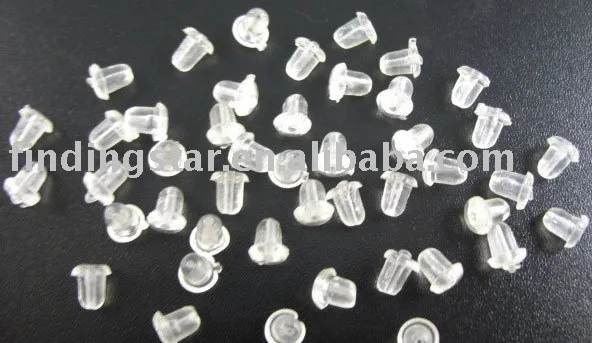 

FREE SHIPPING 5000PCS Clear rubber Earring Back Stoppers 5x5mm M583