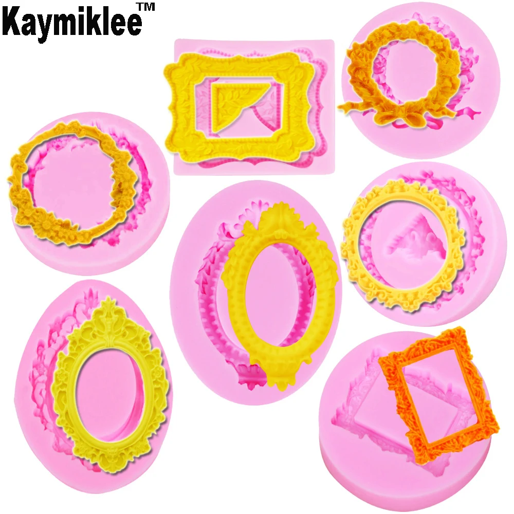 

Зеркальные силиконовые формы C272, рамка для шоколадного торта, свадебного торта, кухонные аксессуары для украшения конфет из помадки «сделай сам»