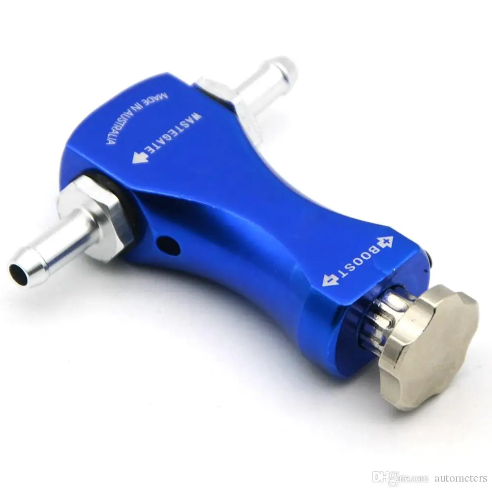 BLUE COLOR UNIVERSAL BOOST-TEE MANUAL BOOST CONTROLLER TURBOCHARGER WITH LOGO