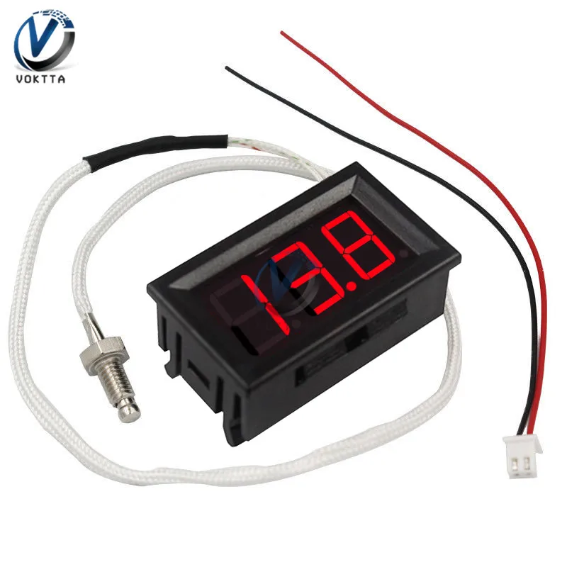 XH-B310 12V Temperature Controller Digital LED Display Thermometer Meter M6 Thermocouple Tester K Type Screw Thread Probe