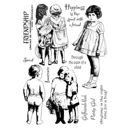 KLJUYP Friendship Transparent Clear Silicone Stamps for DIY Scrapbooking/Card Making/Kids Crafts Fun Decoration Supplies
