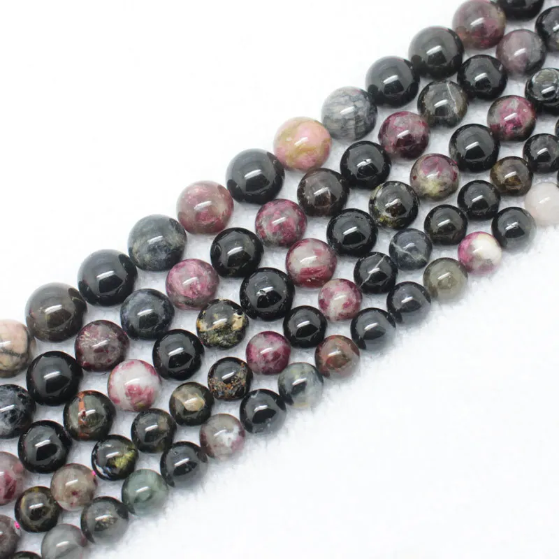 

Natural Multi-Color Tourmaline 5,7,9,11mm Round Beads15"/38cm, For DIY Jewelry making ,We provide mixed wholesale for all items!